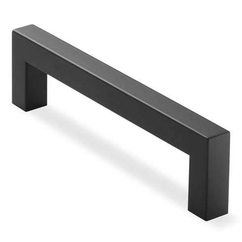 Square Kitchen Cabinet Round Pulls Matte Black 25PK
